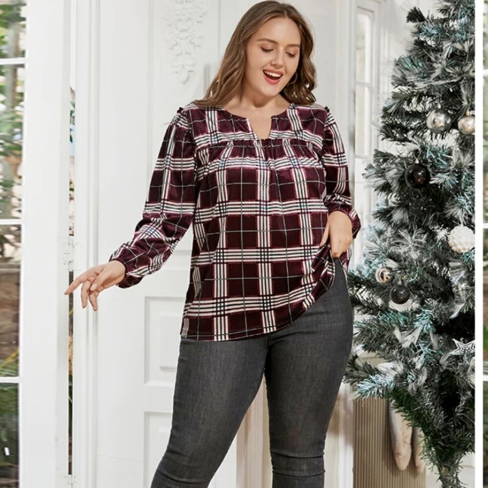 NWT BloomChic brown plaid shirt 22/3X